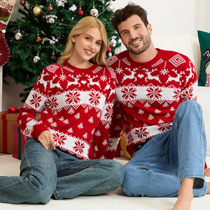 Suéter Navideño Familiar Al Por Mayor 2025 Suéter Navideño Feo Personalizado Para Damas Suéter De Invierno Para Mujer - Product Image 1
