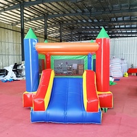 Yibei - Castillo Inflable de Lujo para Interiores y Exteriores, Colorido, Comercial, con Soplador, para Adultos y Niños