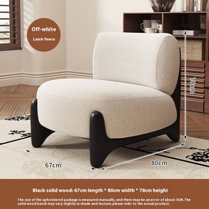 סגנון קרם מזדמן עיצוב מינימליסטי אור יוקרתי סלון יוקרתי ברמה גבוהה - Product Image 6