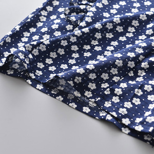 Ensemble de vêtements décontractés pour filles d'âge scolaire en tissu peigné de haute qualité pour l'été, 2 pièces, avec imprimé floral - Product Image 3