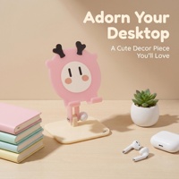 Support de téléphone universel pliable LELIO Dragon Model OEM accepté, réglable, en acrylique transparent anti-jaunissement, avec logo personnalisé, pour utilisation sur bureau