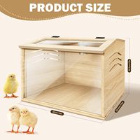 Éleveuse pour Poussins : Couveuse à Poussins 40x30x30 cm, Petit Poulailler & Cage à Cailles, Fournitures Essentielles pour Bébés Poulets & Cailles