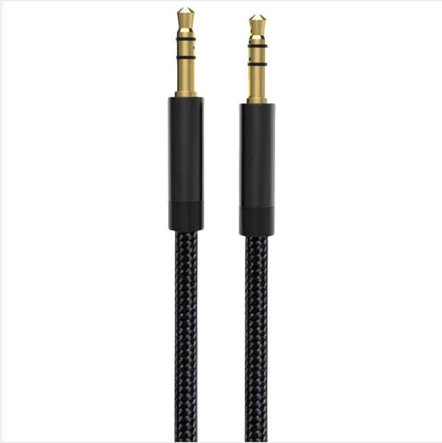 0.5/1/1.5/2m Nylon Braid Aux Audio Cable Gold Plated 3.5mm Male to Male for Phone Car Microphone and Headphone Speaker
