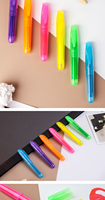 Surligneurs portables miniatures pour la protection des yeux avec anneau de suspension, impression de logo personnalisé, stylos marqueurs colorés pour étudiants
