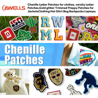 Ordinateur broderie étiquette serviette broderie 0-9 numéro Patch coudre feutre Chenille vêtements accessoires Badge autocollant