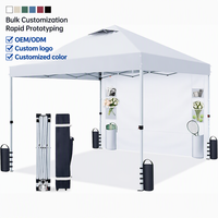 Nouvelles tentes pliantes blanches d'extérieur 2x2, 2x3, 3x3, 3x4, 3x4.5, 3x6 pour événements, prix d'usine pour fêtes et salons professionnels