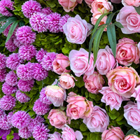 Künstliche Blumenwand Hochzeits-Hintergrundpaneel Luxuriöse Seidenrosen-Wanddekoration Event-Party-Hintergrund Maßgefertigte Größe