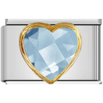 MK-166-Azul real con corazón con borde dorado