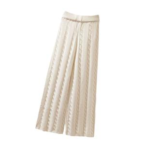 2023 Set Casual da donna <span class=keywords><strong>taglie</strong></span> forti in due pezzi nuovo maglione in maglia spessa e pantaloni larghi per l'autunno e l'inverno - Product Image 5