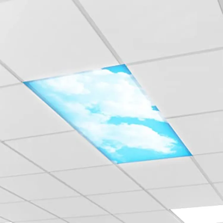 แผงไฟเมฆท้องฟ้าสีฟ้าสำหรับตกแต่งทางเดินในอาคารโคมไฟเพดานสำหรับห้องผ่าตัดโคมไฟเพดาน