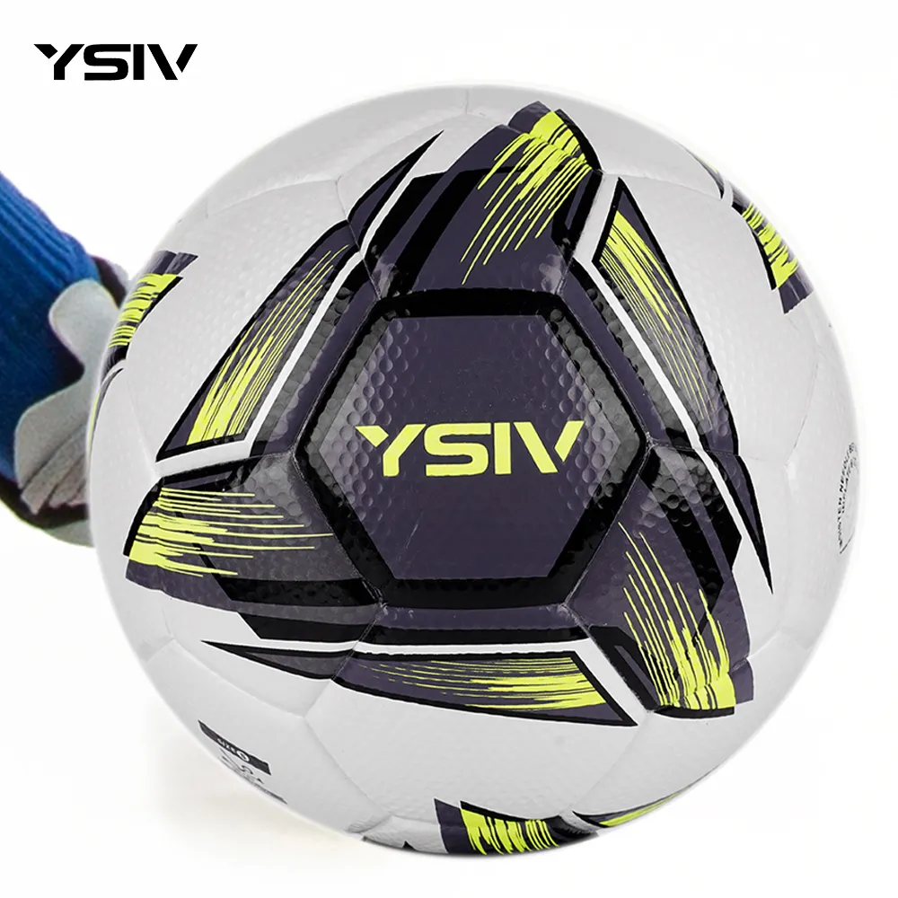 2023 Hot Sale Professional Competition Custom Logo Football Soccer Balls in Textured TPU Thermally Bonded Normal Size Footballs