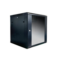 Armoire de serveur murale en acier 16U 19 pouces avec porte en verre trempé certifiée ROHS CE en stock