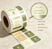 Étiquettes autocollantes personnalisées pour produits de soin corporel, impression de logo sur mesure, étiquettes imperméables pour bouteilles de produits de beauté