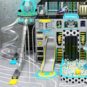 Terrain de jeu interactif sur le thème du carnaval du football, terrain de jeu commercial intérieur avec <span class=keywords><strong>piscine</strong></span> <span class=keywords><strong>à</strong></span> balles - Product Image 4