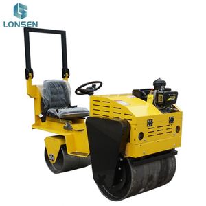 0.8 Ton <b>Mini</b> Ride Type Double Steel Drum Road Roller Machine - Product Image 1