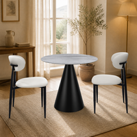 Table de salle à manger en métal robuste pour restaurants, cafés et hôtels, vente en gros d'usine.