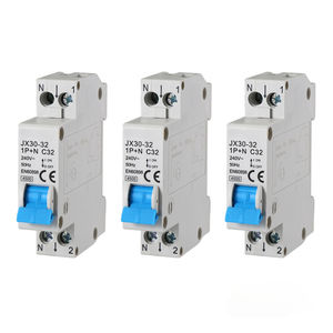 Interruptor Automático Gloca Jx30 1P+N C32, 32A, 240V, 50Hz, Montaje en Riel DIN, 4.5kA, Módulo de Protección EN60898 - Product Image 1