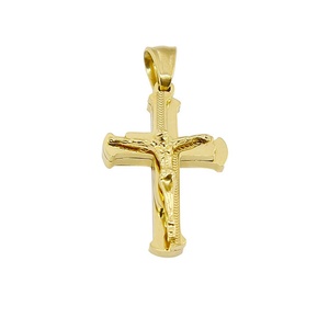 2018 Trendy Stainless Steel Custom Plated Jesus <b>Cross</b> <b>Pendant</b> Necklace 18x28.5mm 4g Unisex Gift - Product Image 2