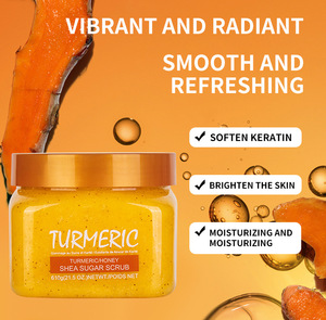 Gommage Corporel au Café 100% Naturel à l'Acide Kojique, Curcuma, Sucre et Beurre de Karité, Exfolie et Nourrit en Profondeur pour une Peau Lisse et Éclatante - Product Image 3