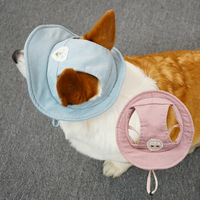 Chapeau de pêcheur respirant pour chien, protection solaire, été, pour chiens de petite et moyenne taille, Teddy, Corgi, Joker, rouge, coton-polyester, monochrome