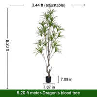 Arbre artificiel réaliste Dracaena en pot, tronc torsadé, en plastique écologique, idéal pour Noël, les mariages et la Saint-Valentin
