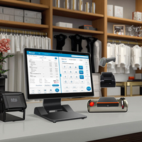 Vente chaude 15.6 "Win10/11/Linux/Android Pos Système Tout en Un Caisse Enregistreuse Pos Paiement Machine Retail Pos Système Paiement Kiosque