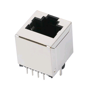 Giá Đầu Nối <span class=keywords><strong>RJ45</strong></span> Giắc Cắm PCB Cái Mô-đun Dọc RJ 45 Cổng Đơn Ethernet Với 180 Độ - Product Image 1
