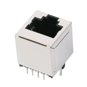 Ethernet Single Port RJ 45 Socket Vertical Modular Female PCB Jack RJ45 Connector Price With 180 Degree