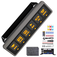 Panel de Control de Luces LEDIYTE Universal de 12V para Automóvil, 6 Interruptores Táctiles para Modificación de Vehículos