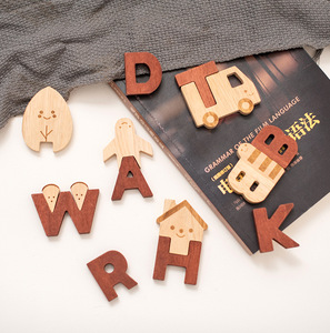 Set di Giocattoli Educativi Montessori per la Prima Infanzia, Puzzle di Animali e Forme, Blocchi di Costruzione in Legno per <span class=keywords><strong>Alfabeto</strong></span> e Numeri - Product Image 4