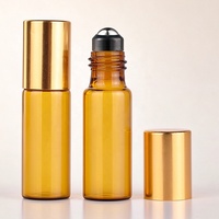 Flacon en verre vide pour huile essentielle à bille de 2 ml, 3 ml, 5 ml, 10 ml pour emballage cosmétique