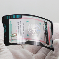 Kartu magnetik murid cetak CIP IC cerdas PVC bening desain keren dengan Barcode cetak Offset