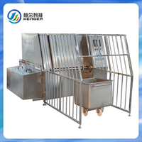 Laveuse de chariots à viande haute pression Henger 360 avec bac de 200L, machine de nettoyage et de désinfection, moteur en acier inoxydable 304 de qualité alimentaire