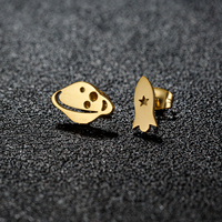 Boucles d'oreilles élégantes en acier inoxydable pour filles Boucles d'oreilles en acier titane All-Match Boucles d'oreilles bijoux