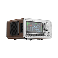 Radio intelligente HRD-802 à grain de bois, radio pleine bande, haut-parleur de téléphone portable sans fil avec carte enfichable en bois, transpondeur de signal W3