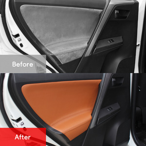 Kits de molduras para puertas de Toyota RAV4, cuero de microfibra, 2013-2019, cubierta de panel para mejora interior - Product Image 1