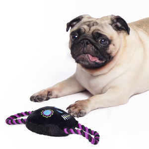 גדולות עיניים גולגולת חיית מחמד שרף צעצועים כלב צעצוע צעצוע מעוגל חיה טיפה חדש ליל כל הקדושים ראש עצם עם כפול חבל כפול טוג + צעצועים קטיפה מותאמים אישית - Product Image 3