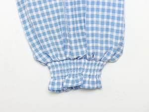 <span class=keywords><strong>Camicia</strong></span> a quadri blu stile francese personalizzata Primavera 2026 - Blusa in cotone <span class=keywords><strong>slim</strong></span> <span class=keywords><strong>fit</strong></span> a maniche corte/lunghe da <span class=keywords><strong>donna</strong></span> OEM/ODM prodotta in Cina - Product Image 5