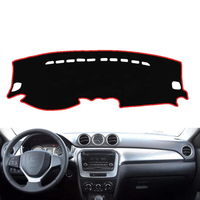 Penutup Dasbor Mobil Anti-selip Pelindung Konsol Tengah Isolasi Panas Aksesoris Interior untuk Suzuki Vitara 2015-2018