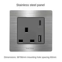Interruptor de Pared Eléctrico con Marco de PC, 220V 10A, 1 Grupo, 2 Vías, IP27, Duradero, Moderno, Estándar EU/UK, Panel Táctil, Fácil de Usar con la Aplicación EWeLink