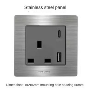 PC Frame Electric Wall <b>Switch</b> 220V 10A 2-Way IP27 Modern Home EU/UK Standard <b>Touch</b> Panel - Product Image 4