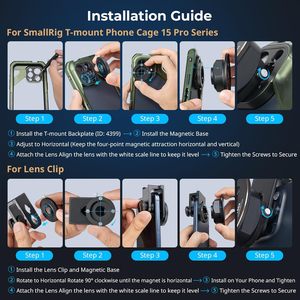 Objectif anamorphique SmallRig 1.55XT pour téléphone, objectif à éclat bleu cinématique pour cage de téléphone à monture T, objectif anamorphique avec clip pour objectif - 3578B - Product Image 5