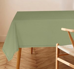 Tovaglia in Cotone e <span class=keywords><strong>Lino</strong></span> con Orlo Classico, Lavabile, Perfetta <span class=keywords><strong>per</strong></span> Tavolini da Caffè, Sale da Pranzo, Hotel e Matrimoni - Product Image 5