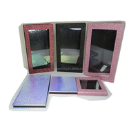 Boîtes à paillettes en papier avec fenêtre, 8 pièces, personnalisés, fard à paupières, pinceaux cosmétiques, boîte avec emballage de rouge à lèvres