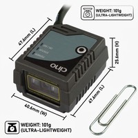 Lecteur de codes-barres logistique haute vitesse pour convoyeur AGV Cino FA480 2D à montage fixe, robuste IP54, lecteur de codes QR
