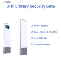 Système de portique antivol UHF RFID à allée large pour bibliothèques, pour la digitalisation des campus intelligents avec prise en charge de la gamme de fréquences globale