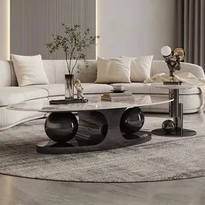 Living Room Coffee Table Minimalist Designer Creative Coffee Table Light Luxury Italian Modern Marble Pandora Coffee Table