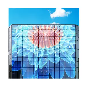 Xxxx 중국 음악 vid 투명한 발광 다이오드 표시 외벽 투명한 발광 다이오드 표시 1000*500mm 높은 투명도 발광 다이오드 표시