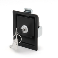 Noir P738 boîte à outils panneau de Compression pliant panneau de poignée en T serrures serrures à palettes pliant électronique camion armoire serrure de porte