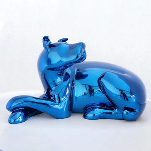 Escultura de Perro Abstracta de Resina Electrochapada Moderna y Personalizable para Decoración del Hogar, Artículo Coleccionable con Tamaño Personalizado - Product Image 5